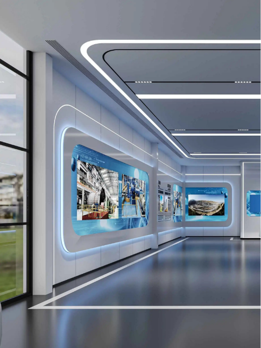 数字化赋能，多媒体加持——现代企业展厅装修新范式